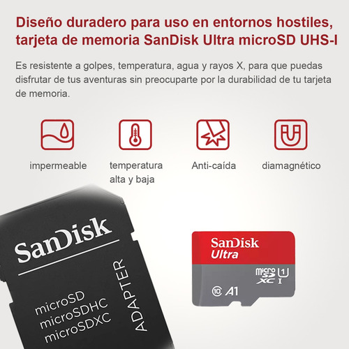 Sandisk Cartão De Memória Ultra Micro Sd 64gb + Adaptador Sd