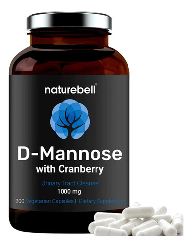 D Mannose Cranberry D Manosa Manossa Orgánico 200 Capsulas