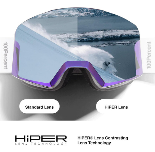 100% Snowcraft Xl Af Hiper Premium Protective Goggles Lente