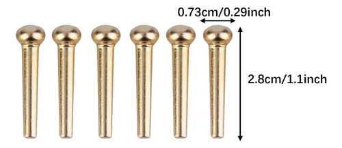 Pins De Puente De Guitarra De 6 Piezas, Strings Nails