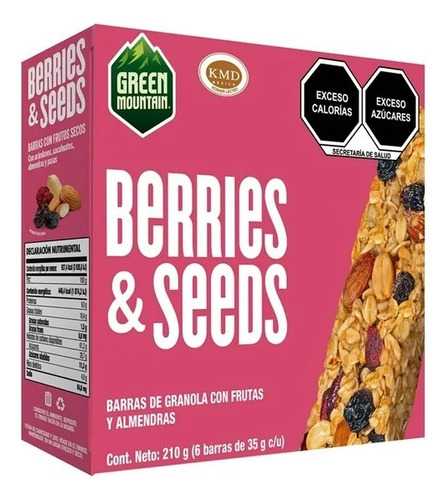 Green Mountain Berries & Seeds Caja Con 6 Barras De 35 G C/u