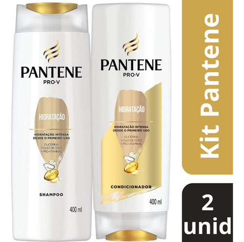  Kit Shampoo E Condicionador Pantene Hidratação 400ml