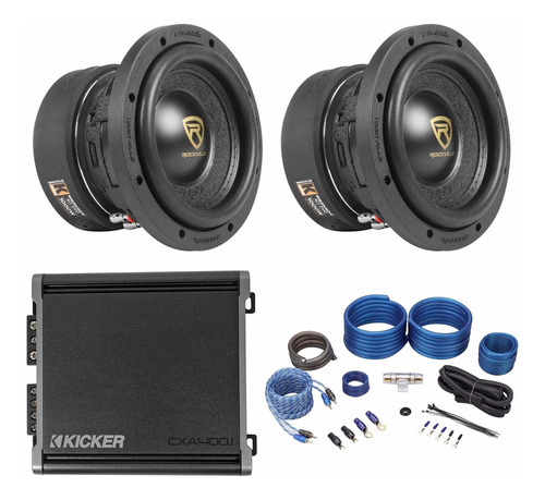 2 Rockville W65k9d4 6.5 Subwoofers Audio Vehiculo Mono