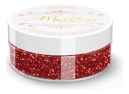 Marblers Twinkle Face & Body Glitter [santa Red] 0.18 Oz (5