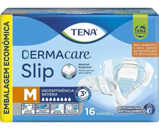 Fralda Geriátrica Tena Dermacare Slip Ultra M Com 16 Un