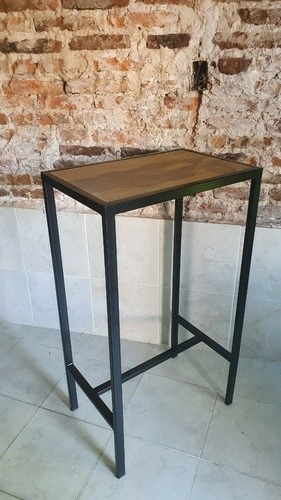 Imagen 5 de 7 de Mesa Barra Industrial + 2 Taburetes En Hierro Forjado Bar
