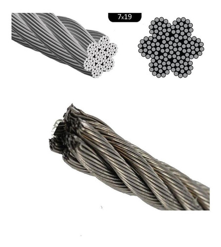 Andariveles-- Cable De Acero Inoxidable De 4 Mm Inox 304