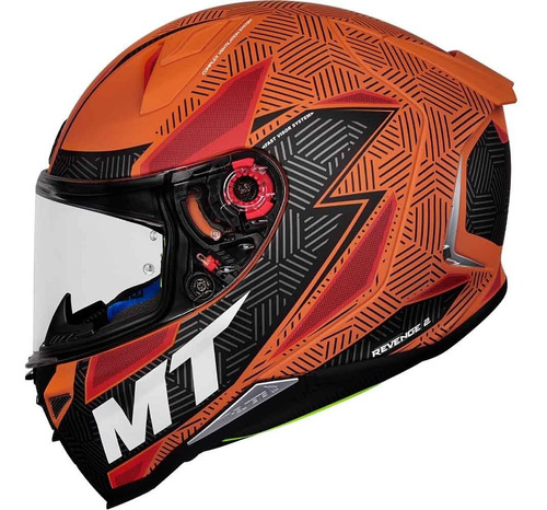 Capacete Mt Revenge 2 Status Matt Orange