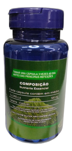 3 Suplemento Proteínas 180capsula 500g Detox Natural Chlorel