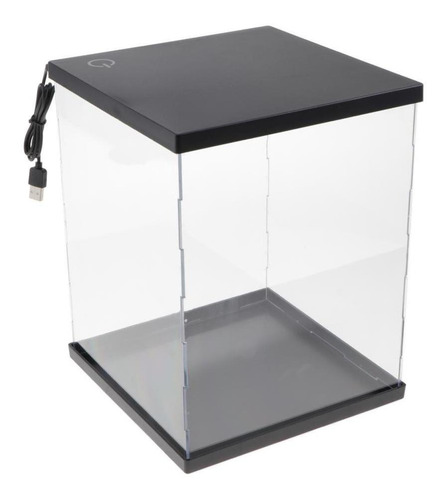 Vitrina De Plástico Con Led, Caja De Cubo 21x21x40cm