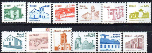 Brasil 1986/88. Serie Completa De Arquitectura, Nueva (12)