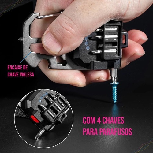 Lanterna Tática Multifuncional Mini Glare Cob Chaveiro Luz