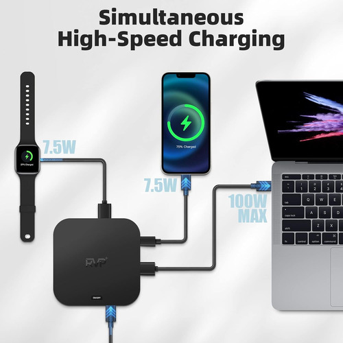 Estación De Acoplamiento Usb C 3 Monitores, 13 1, Trip...