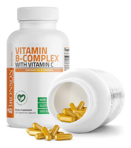 Bronson Complejo Vitamina B Y C 250 Cápsulas Vegetarianas