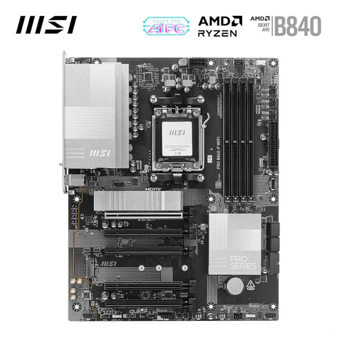 Placa Base Wifi Msi Pro B840-p, Atx, Compatible Con Amd Ryze
