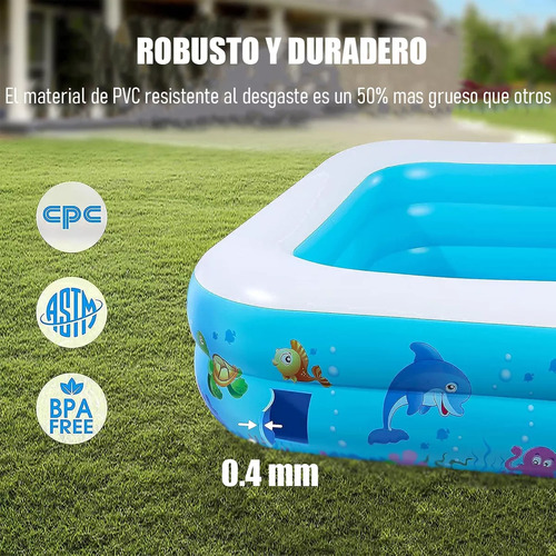 Piscina Inflable Para Niños Azul Oscuro Piscina Inflable Rectangular Piscina Niños Arcashopping Piscina Infantil Azul Oscuro Piscina Inflable Rectangular Piscinas Pequeñas Acolchada Niños