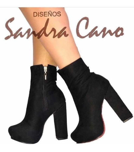Zapato Botin 7/2  Gamuza Para Mujer Sandra Cano Shoes