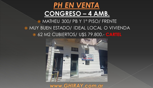 Ph, Local Con Vivienda. Congreso, Matheu 384