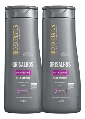 Kit 2 Shampoo Grisalhos 250 Ml Bio Extratus