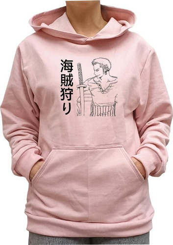 Poleron Hoodie Canguro One Piece Luffy Pirata Lacombidelmemo