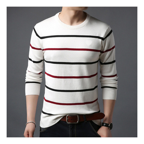 . Suéter Para Hombre Suéter Casual A Rayas Para Hombre