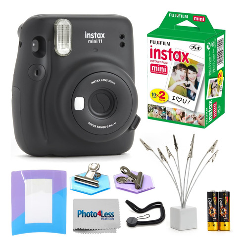 Instant Camera Fujifilm Instax Mini 11 Charcoal Grey W/ Film