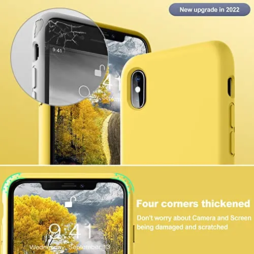 Funda Para iPhone XS Max Amarillo Delgada Silicon Liquido