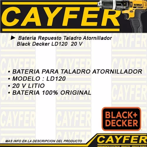 Bateria Black Decker 20v Ion Litio Ld120bat