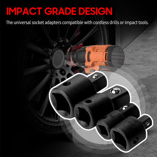 Adaptador De Dados De Impacto De 1/4in, 3/8in, 4 Uds.