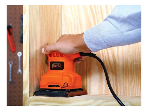 Lijadora profesional orbital Black+Decker BS200 naranja 50Hz 200W 220V