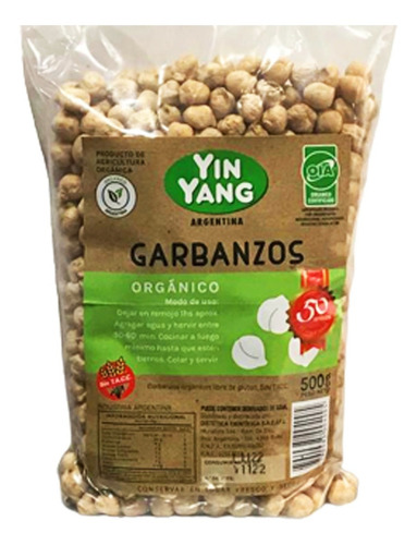 Garbanzo orgánico Yin Yang 500g sin tacc