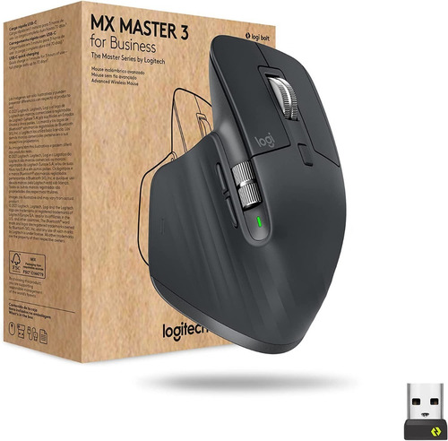 Mouse Inalámbrico Recargable Logitech Mx Master 3s Grafito