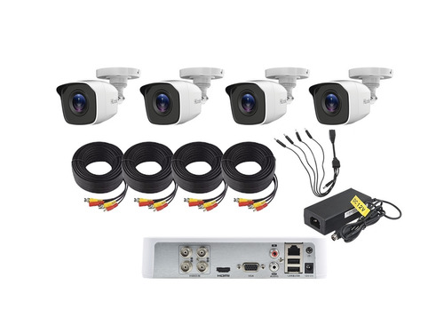 Kit Video Vigilancia Hilook 4 Cámaras 720p 2 Cbl 30m