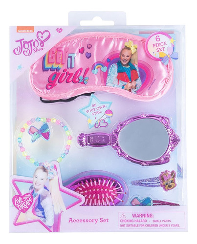 Jojo Siwa Sleepover Party 6 Pcs Set - 1 Máscara Rosa Para Do