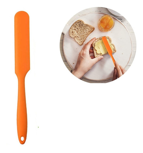Aleissi Espatula Silicon Reposteria Y Cocina Miserable Color Naranja