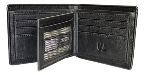 Billetera Seguridad Rfid Uniform Estilo Moderno Negro Liso