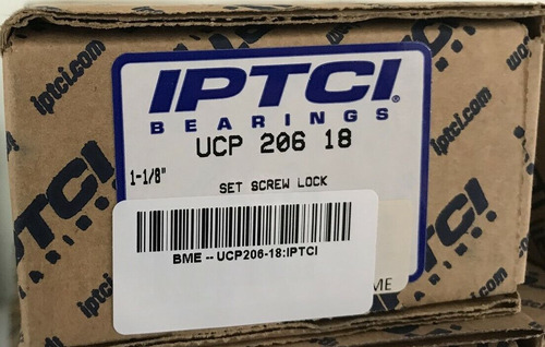 Iptci Ucp 206 18 1-1/8 Pillow Block Set Screw Lock Bear Ccf
