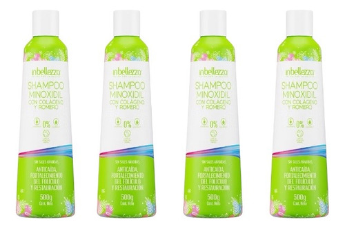 Shampoo Colágeno Anticaída In Bellezza 4 Pzs
