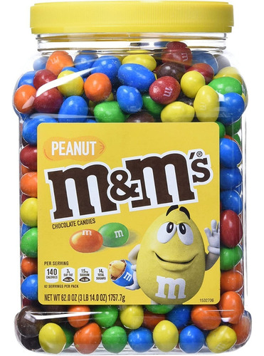 M&m's Tarro De Chocolate Con Cacahuate 1.75 Kg (62 Oz)