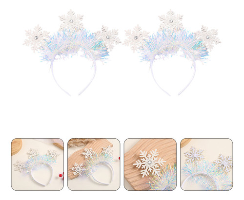 Diadema Fina Con Forma De Copos De Nieve Con Forma De Copo D