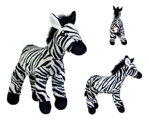 Cebra De Peluche Suave Y Abrazable -d´peluche Color Blanco