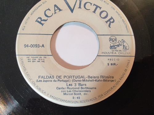 Vinilo Single De Les 3 Bars Faldas De Portugal (b159