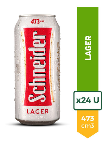 Cerveza Schneider Rubia Lata 473ml Pack X24 La Barra Oferta
