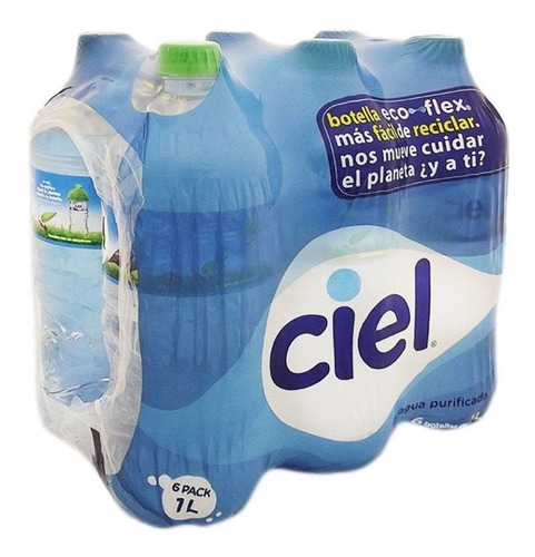 Agua Ciel 6 Botellas De 1l C/u