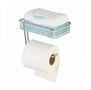 Interdesign 69150 Classic Toilet Paper Holder With Shelf,