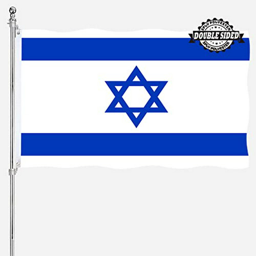 Bandera Israelí De Poliéster 3x5 Doble Cara