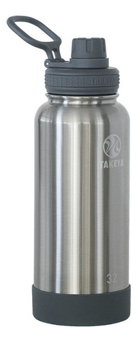 Botella Takeya 950ml Antigoteo Steel