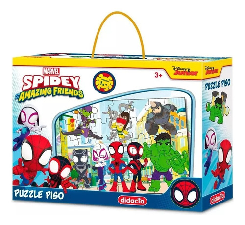 Puzzle Piso Spidey 35 Piezas Juego De Mesa Mundo Kanata 