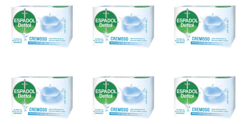 Jabon En Barra Antibacterial Espadol Dettol 80g Pack X6