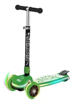 Comprar Monopatin Plegable Con Luces Regulable Color Verde Luminoso